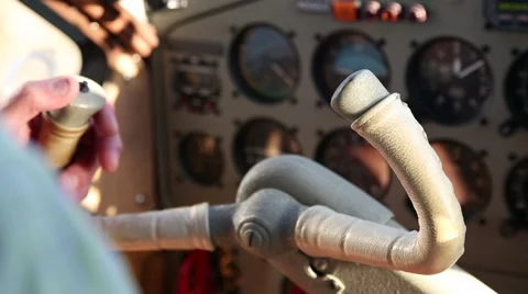 Aircraft Interments and Pilot Video stock 42198457