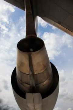Aircraft jet engine Stock Photos