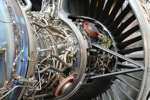 Aircraft Jet Engine. Foto stock