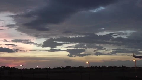 Aircraft landing Video stock 158359871