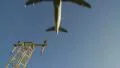 Aircraft landing low angle HD Footage