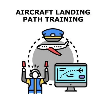Aircraft landing path training using simulation technology Иллюстрация