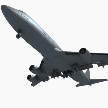 Aircraft Landing Scene 3D Model