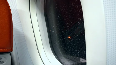 Aircraft light dim off Stock Footage 99361920