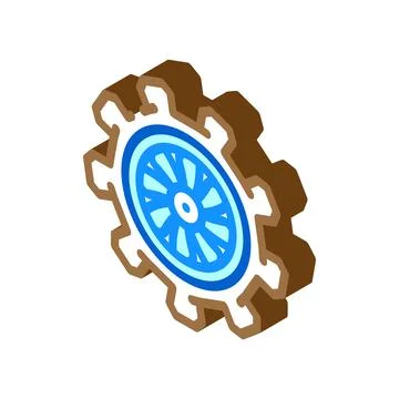 Aircraft maintenance aeronautical engineer isometric icon vector illustration Stock Illustration