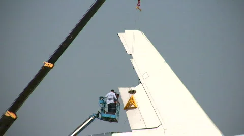 Aircraft maintenance Stock Footage 337895