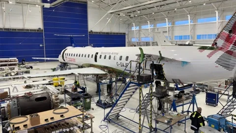 Aircraft Maintenance Inside A Hangar Stock-Footage 333719283