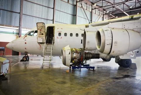 Aircraft maintenance Stock-Fotos
