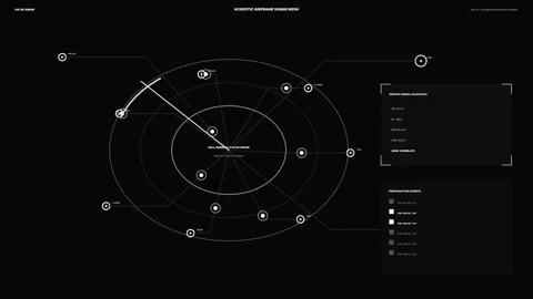 Aircraft Maintenance Telemetry HUD Seamless Loop Stock Footage 342145608
