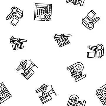 Aircraft mechanic seamless pattern vector Stock Illustration