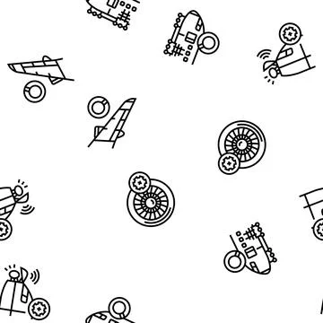 Aircraft mechanic seamless pattern vector 스톡 일러스트