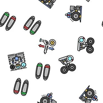 Aircraft mechanic seamless pattern vector 스톡 일러스트