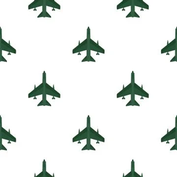 Aircraft with missiles pattern flat 스톡 일러스트