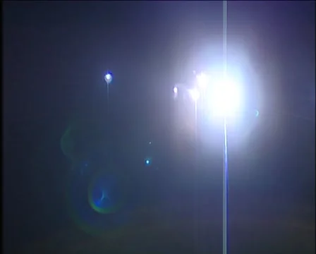 Aircraft in the night sky Stock Footage