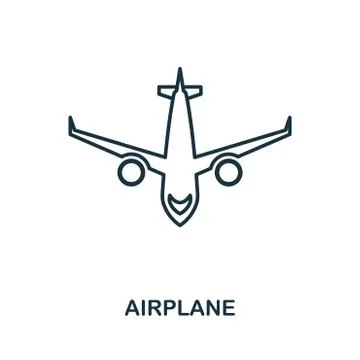 Aircraft outline icon. Simple element illustration. Aircraft icon sign design Stock Illustration