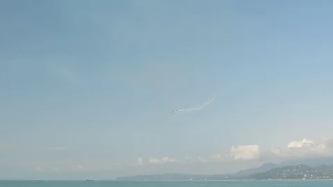 Aircraft over the sea Video stock 77247007