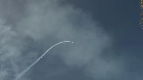 Aircraft over the sea Stock Footage 77247053