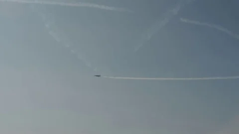 Aircraft over the sea Video stock 77247162