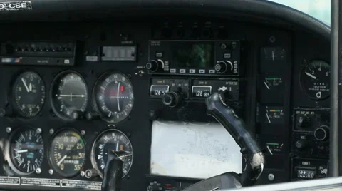 Aircraft panel and controls 04 Stock Footage 42491462