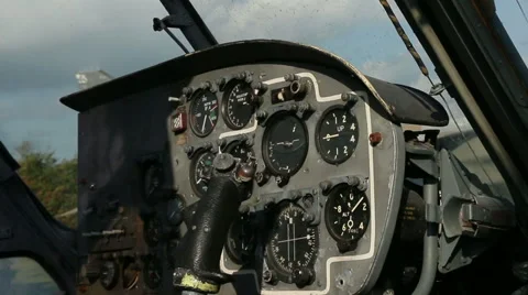 Aircraft panel and controls 07 Stock Footage 42496385