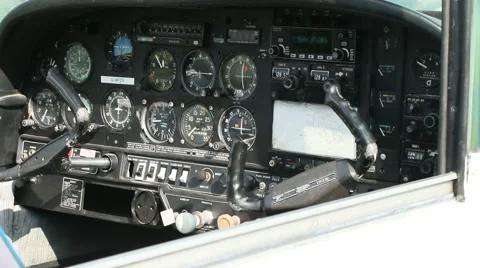 Aircraft panel and controls 09 Stock Footage 42496569