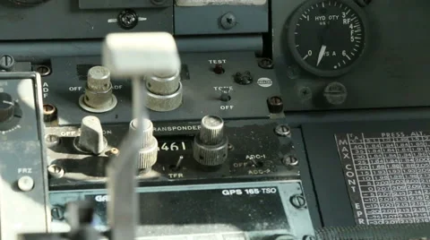 Aircraft panel and controls 14 Stock Footage 42512606