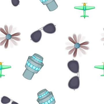 Aircraft pattern, cartoon style 스톡 일러스트
