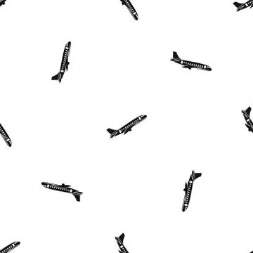 Aircraft pattern seamless black 스톡 일러스트