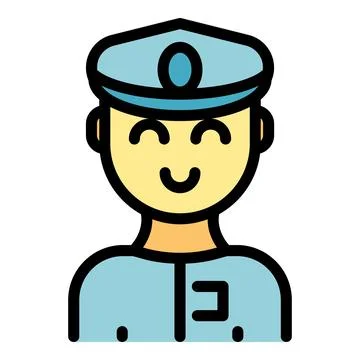 Aircraft pilot icon vector flat Illustrazione stock