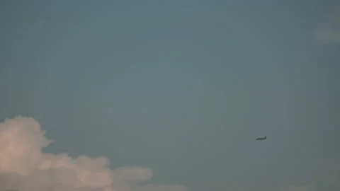 Aircraft. The plane flies through the clouds Video stock 100087196