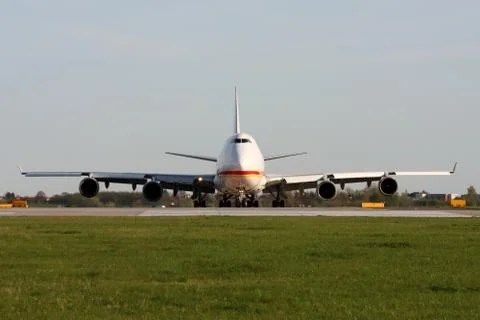 Aircraft preparing to take off Stock-Fotos