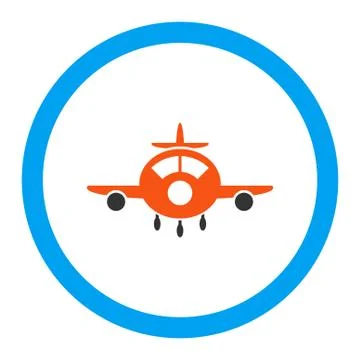 Aircraft Rounded Glyph Icon Stock Illustration