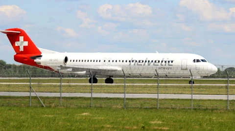 Aircraft on the runway Stock Footage 39956979