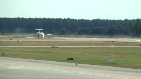 Aircraft on the runway Stock Footage 95509893