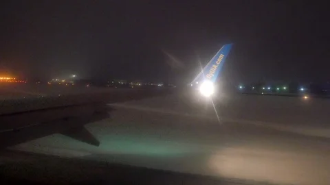 The Aircraft is on The Runway Stock Footage 129198400