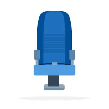 Aircraft seat vector flat material design isolated object on white background. イラスト素材