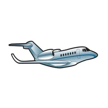 Aircraft-silver Stock Illustration