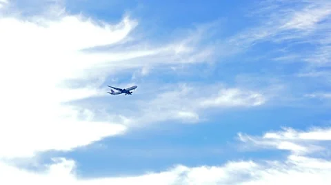 The aircraft in the sky. Airline Qatar. Italy. 1280x720 Stock Footage