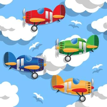 Aircraft in the sky. イラスト素材