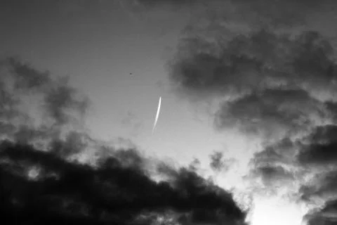 The aircraft in the sky Stock Photos