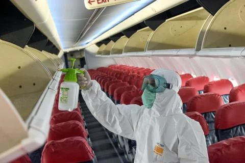 Aircraft Sterilization Stock Photos