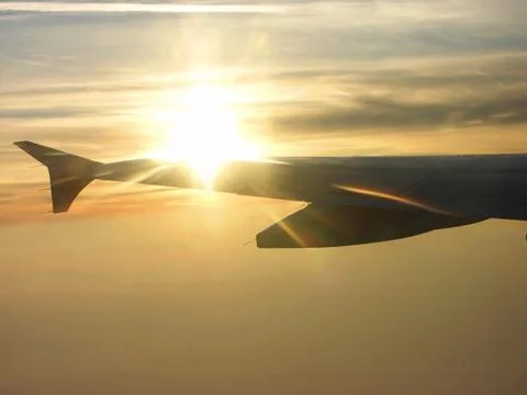 Aircraft Sunset Stock Photos