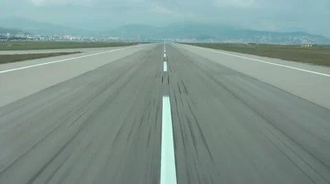 Aircraft takeoff. Aerial. Stock Footage
