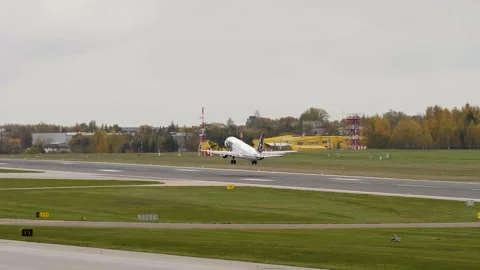 Aircraft takes off Stock Footage 290521624