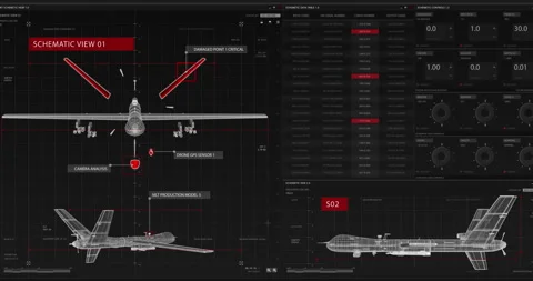 Aircraft Technical Drawing Blueprint Time Lapse Stock Footage 194270246