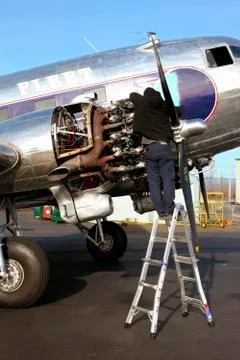 .aircraft technicians. Stock Photos