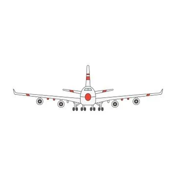Aircraft theme icons Stock Illustration