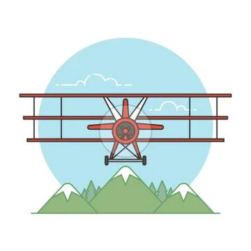 Aircraft theme icons Stock Illustration