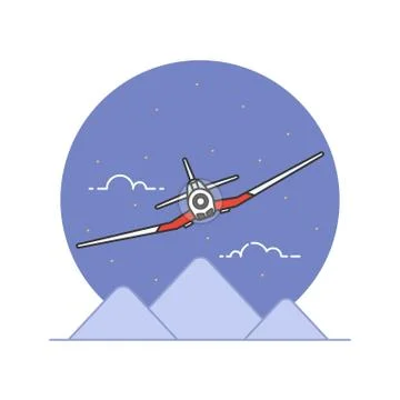 Aircraft theme icons Stock Illustration