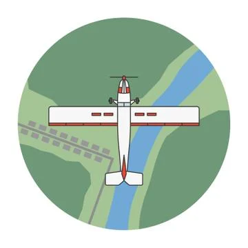 Aircraft theme icons Stock Illustration